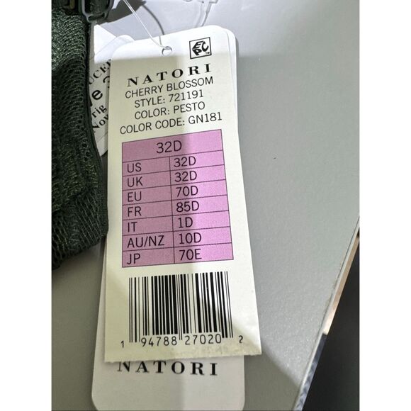 Natori NWT Cherry Blossom Convertible Pesto 32D - Picture 6 of 6